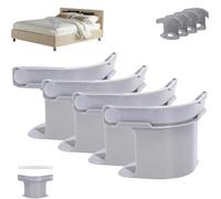 Nuoyiman 4Pcs Bed Sheet Holder with Lock Strips, Removable Fitted Sheet Corner Holders, Bed Sheet Clips for Bedding, Beds Sheet Grippers Fixed for Mattress Protectors, Blankets, Bedding (Grey)