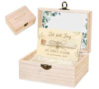 Nuoyiman Decorative Card Boxes, Advice and Wishes for Mr and Mrs Memory Box | Storage Gifts Wedding Money Box Wooden Boxes for Wedding Decoration (Natural)