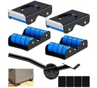 Nuoyiman Furniture Transport Roller Set, Furniture Lifter Mover Tool - 4 Metal Sliders with 8 Wheel Each for Easy Moving, Appliance Roller Dolly for Sofa, Fridge, Washer, Load Capacity Up to 350kg