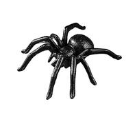 Nupaque Cast Iron Spider | Black Cast Iron Metal Spider | Halloween Spider For Indoor Outdoor Scary Haunted House | Halloween Yard Black Hairy Spider Prop Decoration