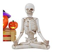 Nupaque Skull Statue | Spooky Skull Sculpture in Yoga,Fun Halloween Skull Ornament for Day of the Dead Decorations, Yoga Decor for Study, College Dorm, Offices