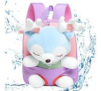 Nupaque Stuffed Animal Backpack, Stuffed Animal Reindeer Toys Small Backpack, Small Animal Schoolbag, Snack Travel Bag Preschool Shoulder Bag for Kid