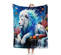Nuphtun Blanket King Size Animal Lion, Premium Duvet-Sized Flannel Throw Blanket 86x94 Inches | Fits King Size Beds as Topper or Warm Layer, Complete Coverage, Hotel Luxury at Home D269