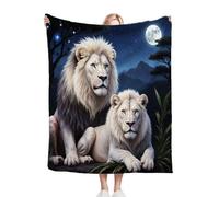 Nuphtun Blanket King Size Animal Lion, Premium Duvet-Sized Flannel Throw Blanket 86x94 Inches | Fits King Size Beds as Topper or Warm Layer, Complete Coverage, Hotel Luxury at Home D53