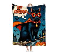 Nuphtun Blanket King Size Black Cat, Premium Duvet-Sized Flannel Throw Blanket 86x94 Inches | Fits King Size Beds as Topper or Warm Layer, Complete Coverage, Hotel Luxury at Home C127