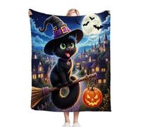 Nuphtun Blanket King Size Black Cat, Premium Duvet-Sized Flannel Throw Blanket 86x94 Inches | Fits King Size Beds as Topper or Warm Layer, Complete Coverage, Hotel Luxury at Home C115