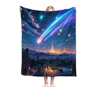 Nuphtun Blanket Throw 220x240 Shooting Star, Premium Flannel Bed Blanket 220x240 cm | Fits King Size Beds, Plush, Designed as a Duvet Alternative for Hotel-Quality Sleep, Ultimate Warmth E22