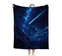 Nuphtun Flannel Blanket 230 x 270 Shooting Star, Extra Large Throw 230x270 cm | Fits Super King Beds, Versatile as a Bedspread, Picnic Mat or Floor Rug, Delivering Unrivalled Cosiness E24