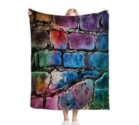 Nuphtun Kids Throw Blankets Unisex 30x40 Inch Colourful Walls, Ultra-Soft Microfibre Flannel Throw Blanket Compact for Sofa, Car Travel, Lightweight Comfort, Multiple 3D Designs, AQ2510