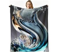 Nuphtun Kids Throw Blankets Unisex 30x40 Inch Grey Crystal, Ultra-Soft Microfibre Flannel Throw Blanket Compact for Sofa, Car Travel, Lightweight Comfort, Multiple 3D Designs, AW5756
