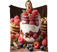 Nuphtun Kids Throw Blankets Unisex 30x40 Inch Pink Raspberry, Ultra-Soft Microfibre Flannel Throw Blanket Compact for Sofa, Car Travel, Lightweight Comfort, Multiple 3D Designs, AW1298
