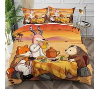 Nuphtun King Bedspread Set Yellow Animal, Anti-Wrinkle Microfibre King Duvet Cover for Bedroom, Comfy Smooth Bedding Set for Holiday Birthday + 2 Pillowcases 50x75 cm,AQ8140