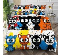Nuphtun King Quilt Cover Yellow Bird, Luxury Microfiber King Bedspread Set with Four Corner Ties, Bedding Set for Your Family Friends + 2 Pillowcases 50x75 cm,AW3803