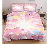 Nuphtun King Size Bedding 90" x 86" Love Heart, Microfibre Set with 2 Pillowcases | Hotel Quality, Premium Feel, Ultra Soft, Skin-Friendly, Perfect for Master Suites W164