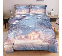 Nuphtun King Size Bedding 90" x 86" Snow Scene, Microfibre Set with 2 Pillowcases | Hotel Quality, Premium Feel, Ultra Soft, Skin-Friendly, Perfect for Master Suites W192