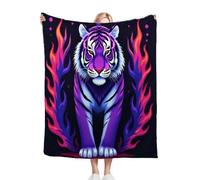 Nuphtun Throw Blanket Double Size Animal Tiger, 3D Flannel Blanket 60x80 Inches | Large Sharing Throw for Double Beds & Couches, Ensures Full Coverage and Shared Warmth, Versatile Decor A4