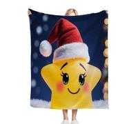 Nuphtun Throw Blanket Double Size Yellow Star, 3D Flannel Blanket 60x80 Inches | Large Sharing Throw for Double Beds, Couches, Ensures Full Coverage and Shared Warmth, Versatile Decor M369-