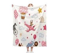 Nuphtun Throw Blankets 40x50 Inch Pink Balloon, Plush 3D Printed Flannel Blanket Throw for Couches, Single Bed Layer, Machine Washable, Vibrant Patterns for Stylish, AQ2955