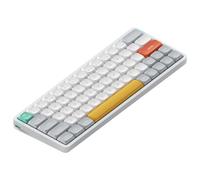 nuphy Air60 V2 Portable Wireless Keyboard 60% Low Profile Mechanical Keyboard Support QMK/VIA Compatible with Windows/mac OS/Linux Supports Bluetooth 5.1/2.4GHz/USB-C White-Gateron Wisteria Switch