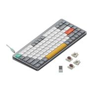 nuphy Air75 V2 Portable 75% Mechanical Keyboard,Wireless Keyboard,Supports Bluetooth/2.4G/USB-C RGB Bluetooth Keyboards,Compatible with Windows/Mac OS/Linux Systems Grey-Gateron Brown Switch