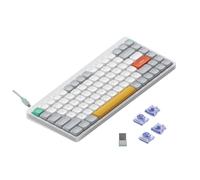 nuphy Air75 V2 Portable 75% Mechanical Keyboard,Wireless Keyboard,Supports Bluetooth/2.4G/USB-C RGB Bluetooth Keyboards,Compatible with Windows/Mac OS/Linux Systems White-Gateron Wisteria Switch