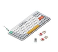 nuphy Air75 V2 Portable 75% Mechanical Keyboard,Wireless Keyboard,Supports Bluetooth/2.4G/USB-C RGB Bluetooth Keyboards,Compatible with Windows/Mac OS/Linux Systems White-Gateron Red Switch