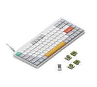 nuphy Air75 V2 Portable 75% Mechanical Keyboard,Wireless Keyboard,Supports Bluetooth/2.4G/USB-C RGB Bluetooth Keyboards,Compatible with Windows/Mac OS/Linux Systems White-Gateron Moss Switch