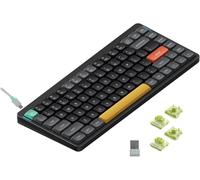 nuphy Air75 V2 Wireless Mechanical Keyboard, 84 Keys RGB Hot-Swap Keyboard, Supports Bluetooth 5.1, 2.4G and Wired Connection C for PC/Laptop/Windows/Mac-Black Gateron Aloe Switch