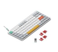 nuphy Air75 V2 Wireless Mechanical Keyboard, 84 Keys RGB Hot-Swap Keyboard, Supports Bluetooth 5.1, 2.4G and Wired Connection C for PC/Laptop/Windows/Mac-White Gateron Cowberry Switch