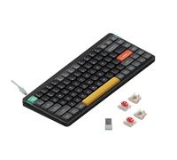 nuphy Air75 V2 Wireless Mechanical Keyboard, 84 Keys RGB Hot-Swap Keyboard, Supports Bluetooth 5.1, 2.4G and Wired Connection C for PC/Laptop/Windows/Mac-Black Gateron Red Switch