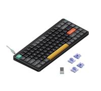 nuphy Air75 V2 Wireless Mechanical Keyboard, 84 Keys RGB Hot-Swap Keyboard, Supports Bluetooth 5.1, 2.4G and Wired Connection C for PC/Laptop/Windows/Mac-Black Gateron Wisteria Switch