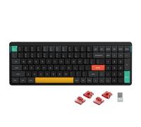 Nuphy Air96 v2 Mechanical Keyboard QMK/VIA, 96% Low Profile Wireless Keyboard, Bluetooth 5.1, 2.4GHz and Wired Connection, Compatible with Windows and Mac OS - Basalt Black Switch Cowberry