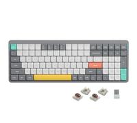 nuphy Air96 V2 Wireless Mechanical Keyboard,100 Keys RGB Backlit Keyboard,Supports Bluetooth 5.1,2.4G and Wired Connection,for PC/Laptop/Windows/Mac -Grey Gateron Brown Switch