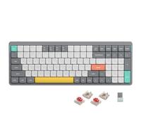 nuphy Air96 V2 Wireless Mechanical Keyboard,100 Keys RGB Backlit Keyboard,Supports Bluetooth 5.1,2.4G and Wired Connection,for PC/Laptop/Windows/Mac -Grey Gateron Red Switch