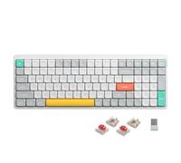 nuphy Air96 V2 Wireless Mechanical Keyboard,100 Keys RGB Backlit Keyboard,Supports Bluetooth 5.1,2.4G and Wired Connection,for PC/Laptop/Windows/Mac -White Gateron Red Switch