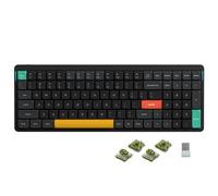 nuphy Air96 V2 Wireless Mechanical Keyboard,100 Keys RGB Backlit Keyboard,Supports Bluetooth 5.1,2.4G and Wired Connection,for PC/Laptop/Windows/Mac -Black Gateron Moss Switch