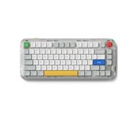 nuphy Kick75 Wireless Low Profile Mechanical Keyboard with Volume Knob,75% Hot Swappable Custom Keyboard,80 Keys RGB Backlit with PBT Keycaps,BT/2.4G/USB-C (Red Nano Switch)