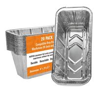 NUPICK 20 Pack Grease Cup Liners for Blackstone 17"/28"/36" Griddle, Drip Pan Liners for Blackstone 5017, Disposable Aluminum Foil Drip Pan Liner