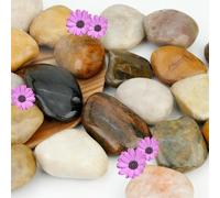 NUPICK 3lb River Rocks for Plants Indoor, 2-3Inch Pebbles for Vase Fillers