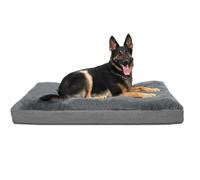NUPIDA Dog Bed for Crate for Medium Large Sized Dog, Machine Washable Plush Pet Kennel Pad with Non-Slip Bottom, Pet Sleeping Mat, 35x23 Inch, Dark Gray