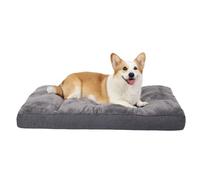 NUPIDA Dog Bed for Crate for Medium Size Dog, Machine Washable Plush Pet Kennel Pad with Non-Slip Bottom, Pet Sleeping Mat, 29x18 Inch, Dark Gray