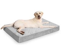 NUPIDA Orthopedic Dog Bed for Extra Large Dogs, Waterproof with Removable Washable Cover, Non-Slip Bottom, Quilting, 47x29 Inch, Light Gray