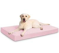 NUPIDA Orthopedic Dog Beds for Extra Large Dogs Waterproof Pet Kennel Pad with Removable Washable Cover and Non-Slip Bottom, 47x29 Inch, Pink