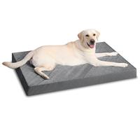 NUPIDA Orthopedic Dog Beds for Extra Large Dogs Waterproof Pet Mattress with Removable Washable Cover and Non-Slip Bottom, Quilting Bed for Crate, 47x29 Inch, Dark Gray