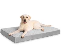 NUPIDA Orthopedic XL Dog Beds Large Sized Dog Waterproof Bed with Removable Washable Cover and Non-Slip Bottom, Quilting Pet Mattress for Crate, 41x27 Inch, Light Gray