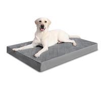 NUPIDA Orthopedic XL Dog Beds Large Sized Dog Waterproof Pet Bed for Crate with Removable Washable Cover and Non-Slip Bottom, 41x27 Inch, Dark Gray