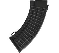 Nuprol AK47 V2 Flash Magazine (500R) - Metal Folded for AK Series | Black & Tan | High-Capacity, Auto-Electric, Cord Tensioner, Waffle Grip