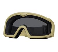 Nuprol Battle Visor Airsoft Tactical Full-Seal Eye Protection - EN166 Single Pane Anti-Fog Goggles - Tan Frame, Smoked Lens