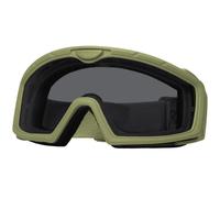 Nuprol Battle Visor Airsoft Tactical Full-Seal Eye Protection - EN166 Single Pane Anti-Fog Goggles - Green Frame, Smoked Lens