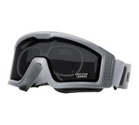 Nuprol Battle Visor RX Airsoft Tactical Full-Seal Eye Protection - EN166 Goggles with Prescription Insert - Grey Frame, Smoked Lens